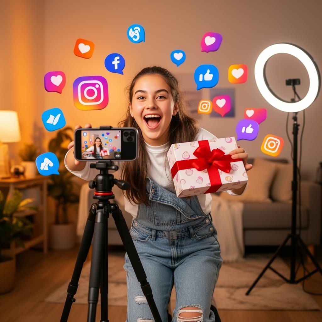 Content creator hosting a raffle on Raffall